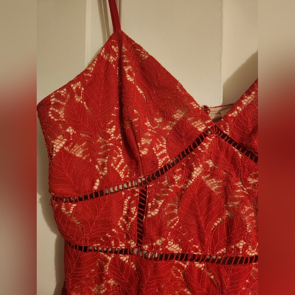 By The Way RED LACE PARTY DRESS